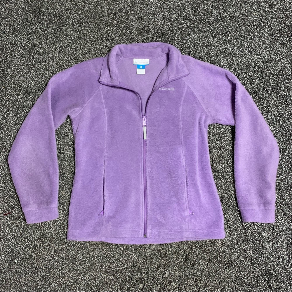 Columbia jacket size 14/16 purple fleece jacket